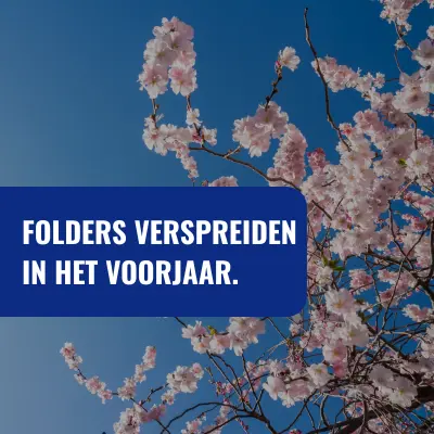 Folders verspreiden in het voorjaar