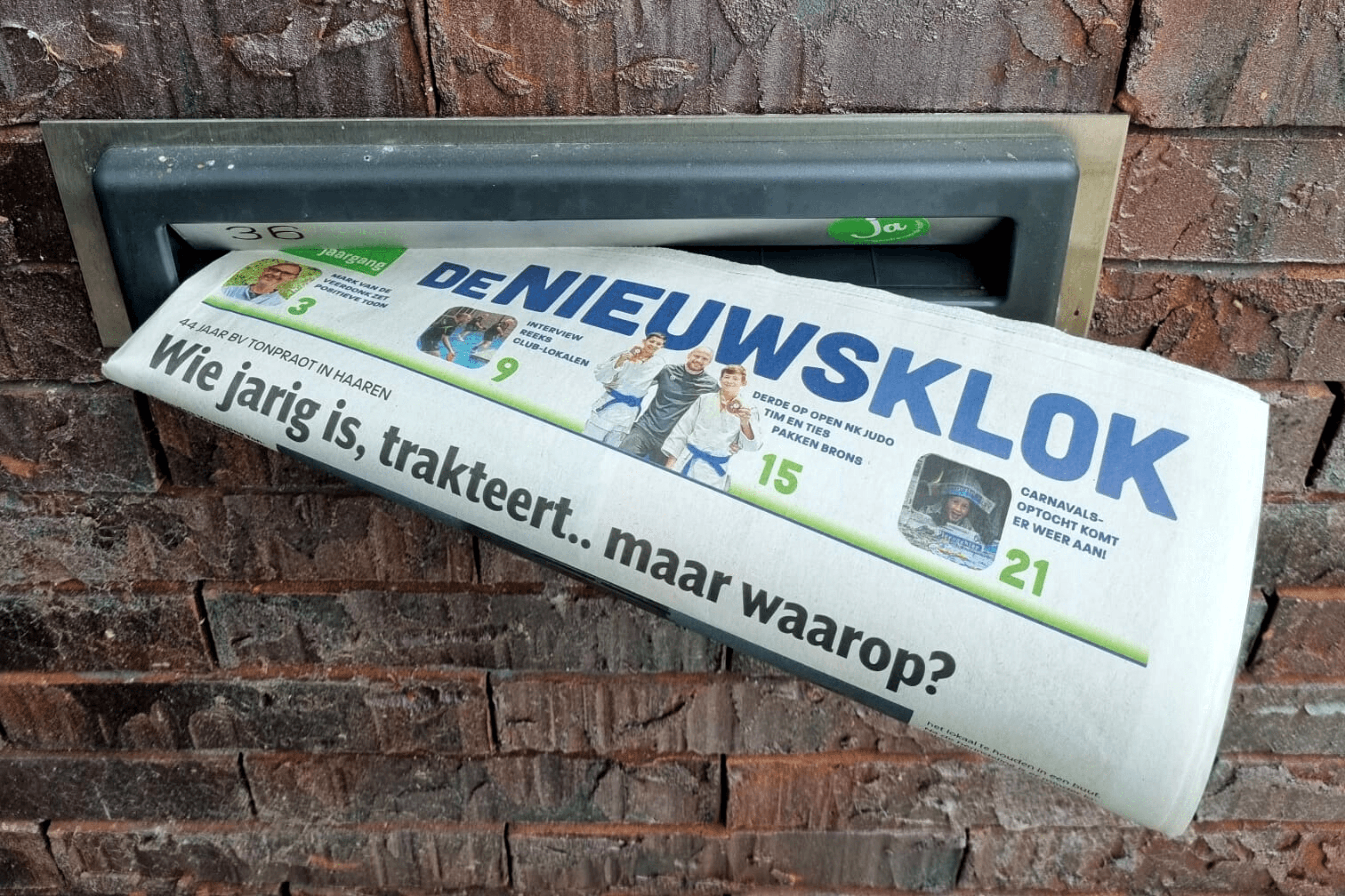 Advertentie in de krant