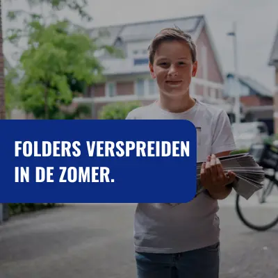 Folders verspreiden in de zomer